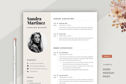 Cv Template Word, a Resume Template by Estartshop