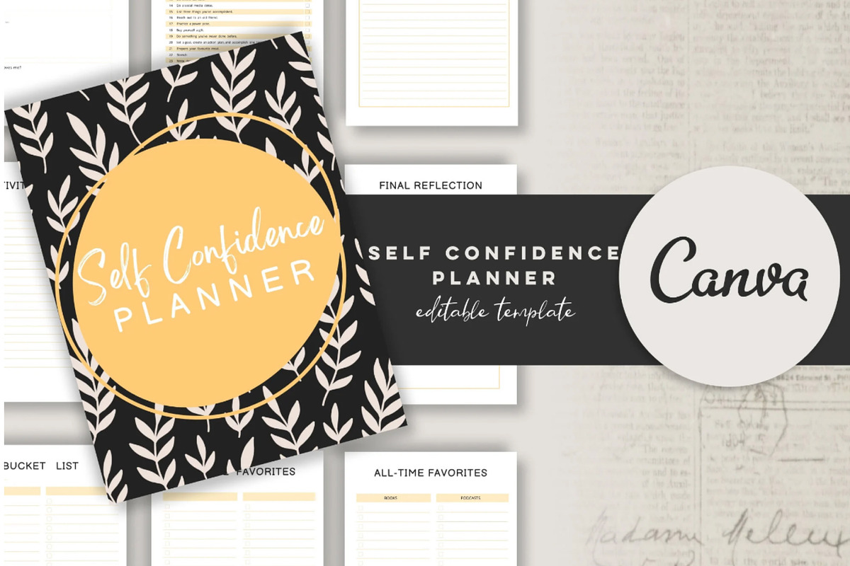 Printable Self Confidence Planner, a Stationery Template by Design House (Photo 1 of 9)
