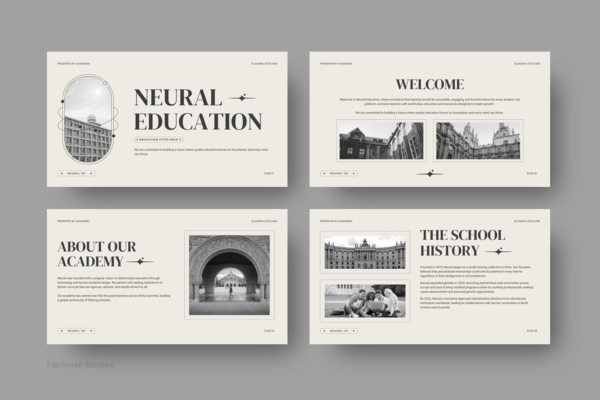 Neural Education Pitch Deck, a Presentation Template by FIBRINOSÄ (Photo 3 of 7)