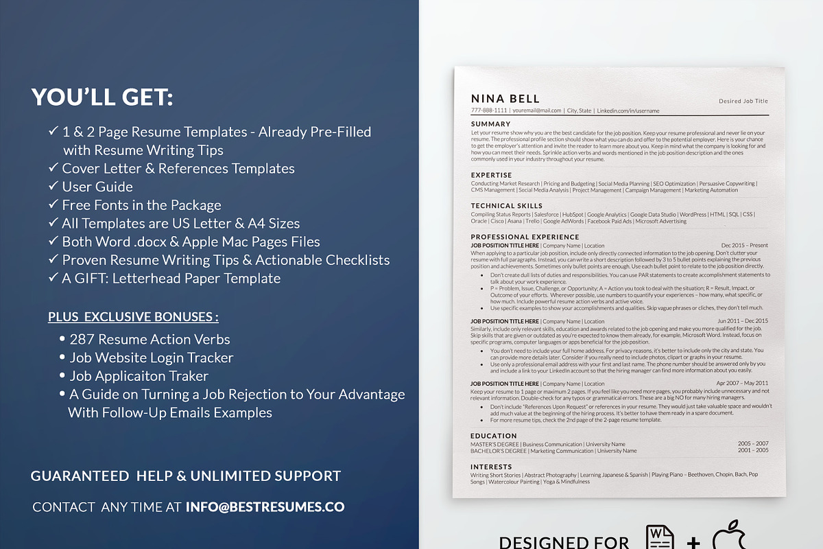 Simple Resume Templates ATS Word Mac, a Resume Template by BestResumes.Co (Photo 8 of 10)