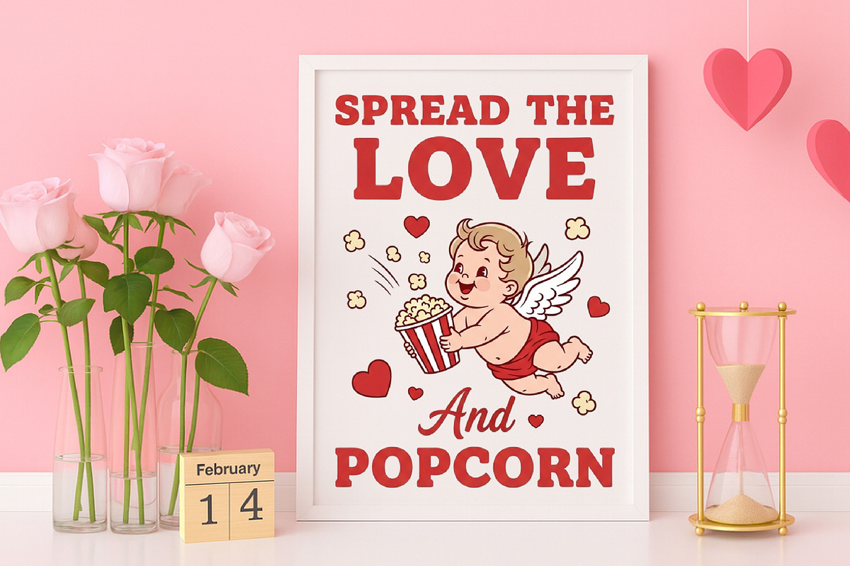 Valentine's Day Png Cupid Popcorn, an Illustration by Canvas Craft (Photo 3 of 7)