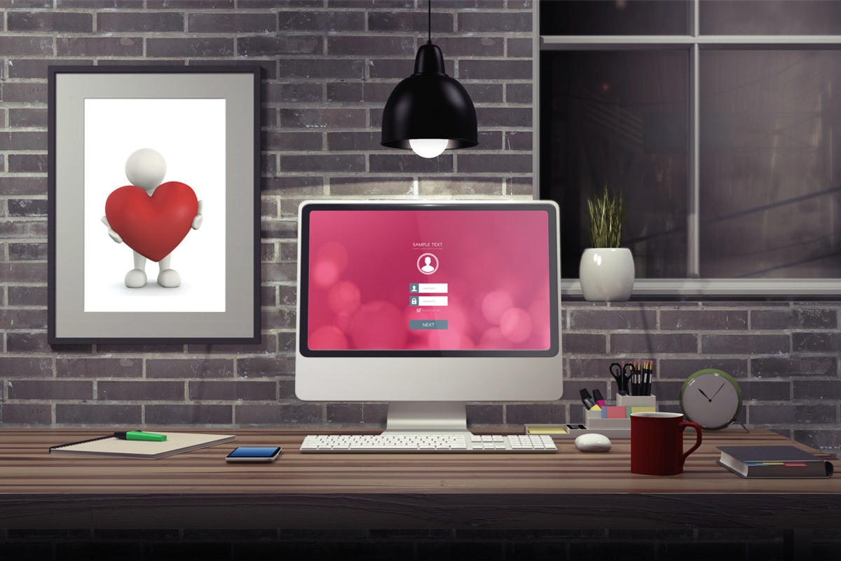 Photorealistic Workspace Mock-UP, a Mac Mockup by Bobboz Store (Photo 2 of 4)