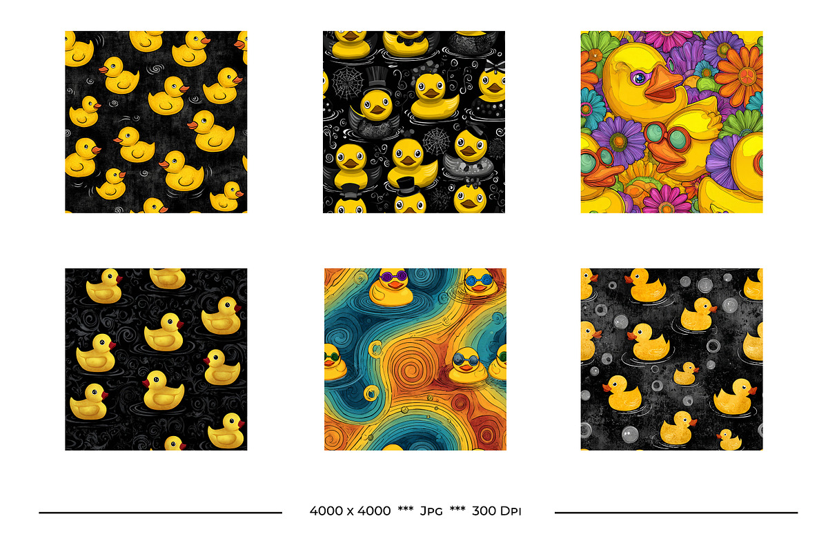 Rubber Duckies Retro Art Patterns, a Pattern Graphic by karenfoleyphoto (Photo 7 of 15)