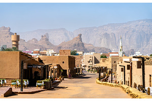 Street of AlUla Old Town in Saudi Arabia