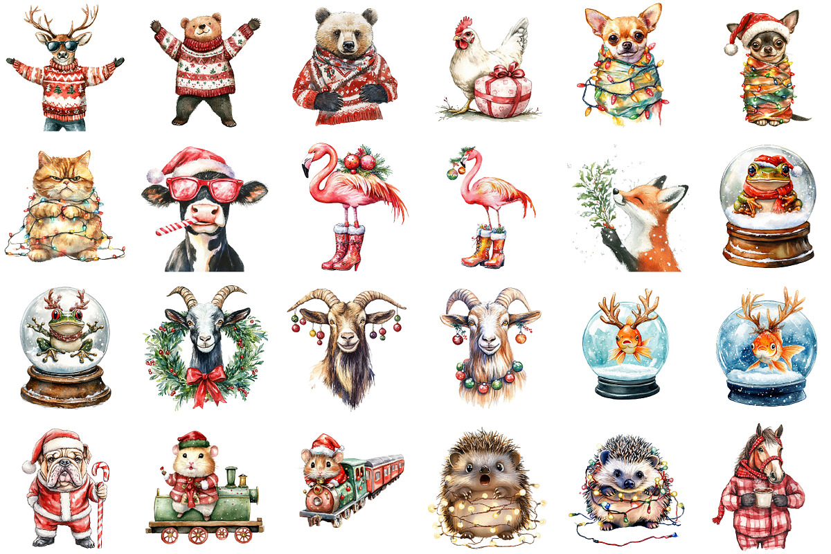 Funny Christmas Animals, an Illustration by Sublimation Artist (Photo 2 of 6)