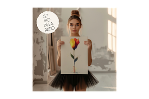 BALLERINA Holding Poster Mockup