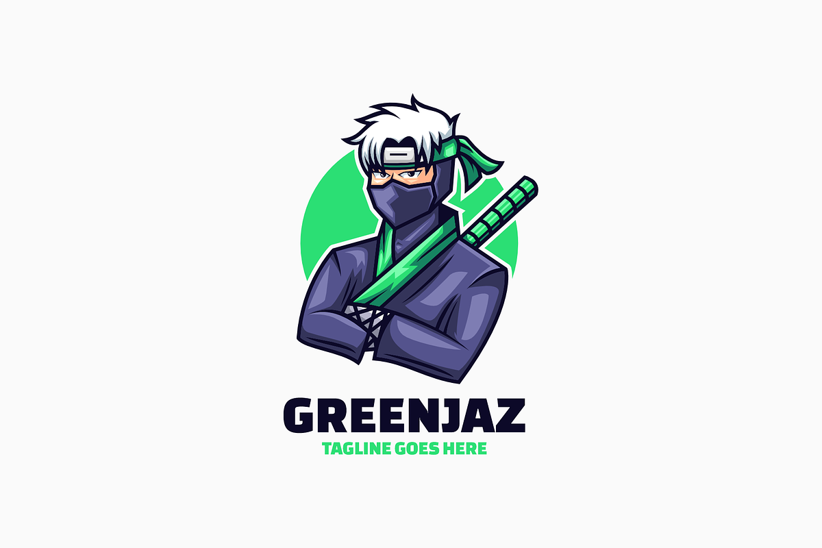Green Ninja Mascot Logo, a Branding & Logo Template by Artnivora.Std