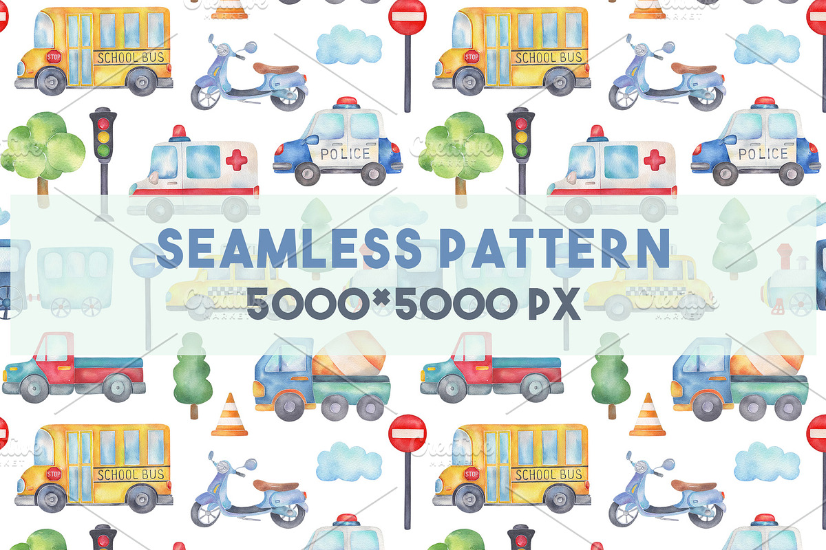 Cars watercolor transport set, an Education Illustration by Vivitta (Photo 6 of 8)