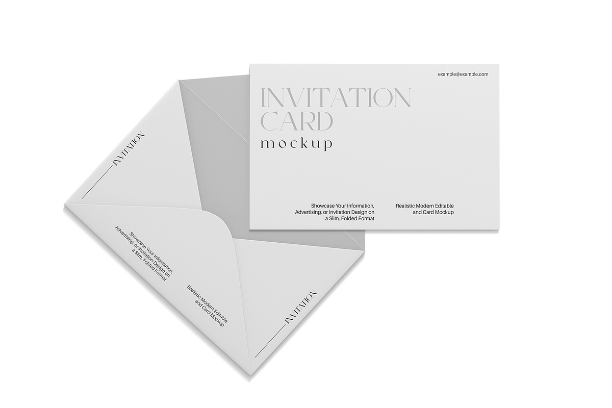 Minimal Invitation Card Mockup, a Product Mockup by graphypix (Photo 4 of 4)