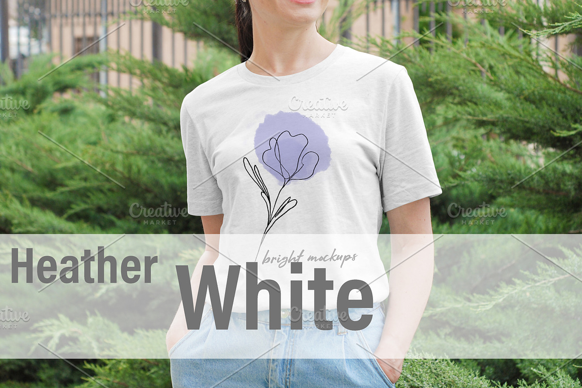 Bella Canvas 3001 Mockup Bundle, a Shirt Mockup by BrightMockups (Photo 4 of 8)