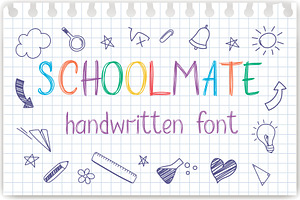 Schoolmate-Handwritten Scribble Font