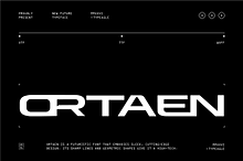 Ortaen - Futuristic Display Font