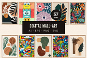 Modern Digital Wall Art Bundle, a Wallpaper Graphic by Helospace (Thumbnail 1 of 10)