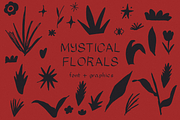 Mystical Florals - font + graphics, a Handwritten Font by Ashiya Pixel (Thumbnail 1 of 6)