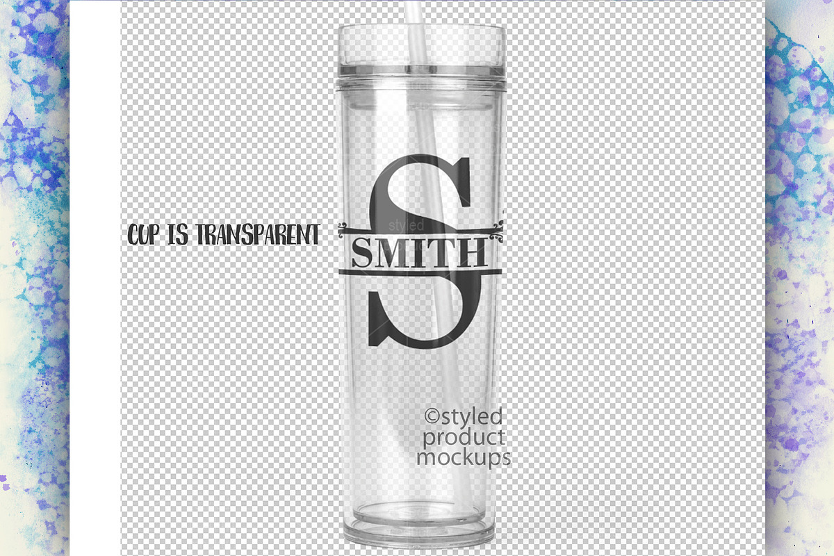 Acrylic skinny tumbler mockup, a Product Mockup by StyledProductMockups (Photo 5 of 6)
