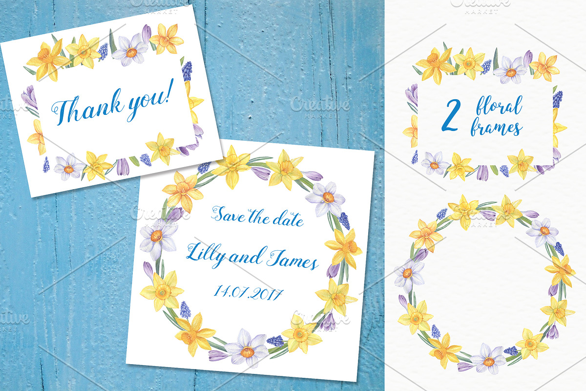 Watercolor Daffodils, an Illustration by Irina Diasli (Photo 5 of 6)
