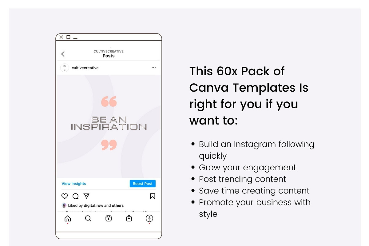 Fitness Instagram Feed Template, a Social Media Template by Cultive Creative (Photo 3 of 13)