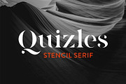 Quizles - Stencil Serif Font, a Serif Font by Struvictory.art (Thumbnail 1 of 9)