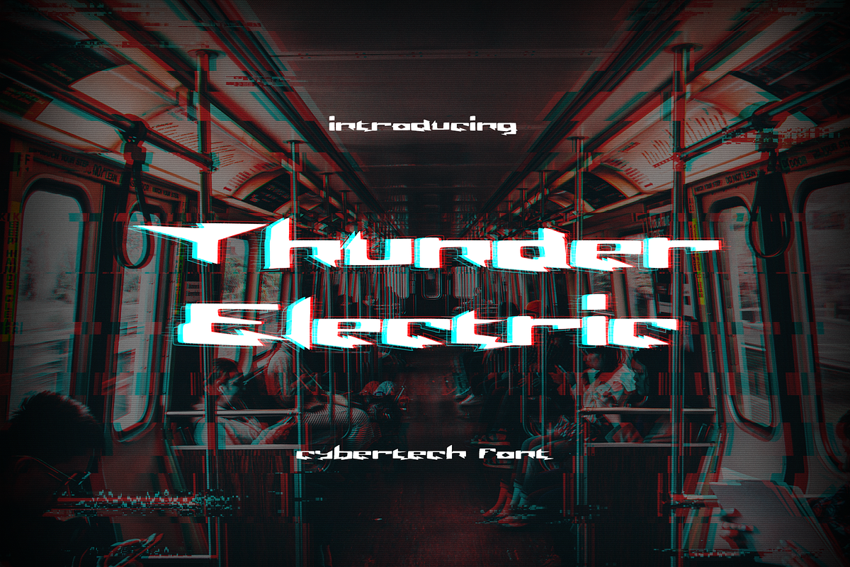 Thunder Electric Display Font, a Handwritten Font by Haws.std (Photo 1 of 6)
