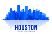 Houston Texas skyline illustration, an Illustration by Sky and glass (Thumbnail 4 of 5)