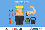 Gym and Fitness Themes, an Outline Icon by TAlex (Thumbnail 4 of 6)