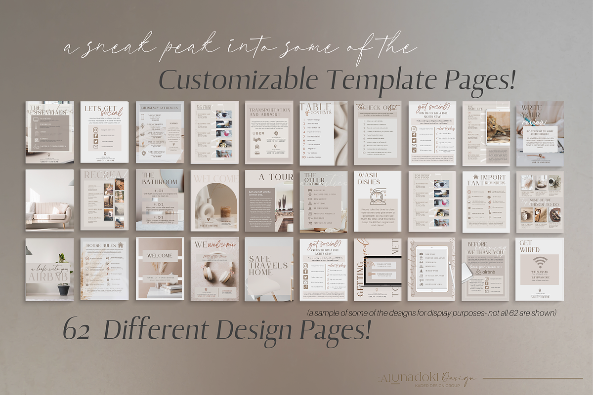 Airbnb Canva Welcome Book Guide, a Social Media Template by ALunadoki Design (Photo 7 of 8)