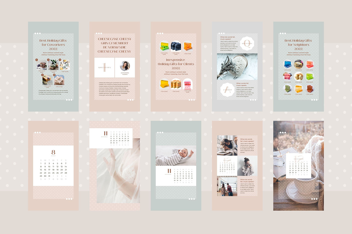 Instagram Story Templates Canva Dot, a Social Media Template by Keikoya (Photo 7 of 16)