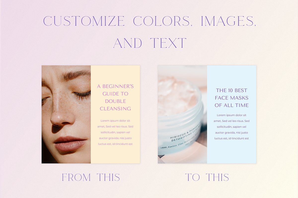 Skincare Instagram Templates | Canva, a Social Media Template by Blog&Glow (Photo 8 of 8)