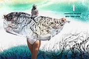 Nautical clip-art line-art graphic, an Animal Illustration by NATASHA CHU (Thumbnail 11 of 16)