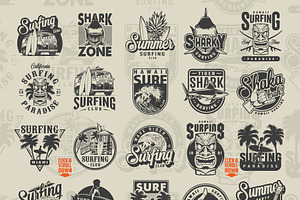 Vintage Surfing Emblems