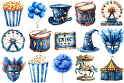 Watercolor Circus Festival PNG, an Illustration by SinaCreation (Thumbnail 2 of 5)