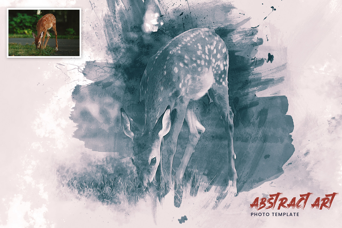Abstract Art Photo Template, a Graphic by U_Design (Photo 9 of 9)