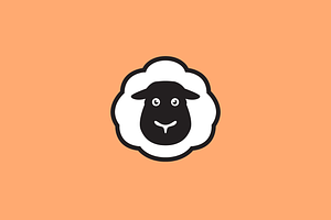 cute sheep face animal logo, a Branding & Logo Template by devastd