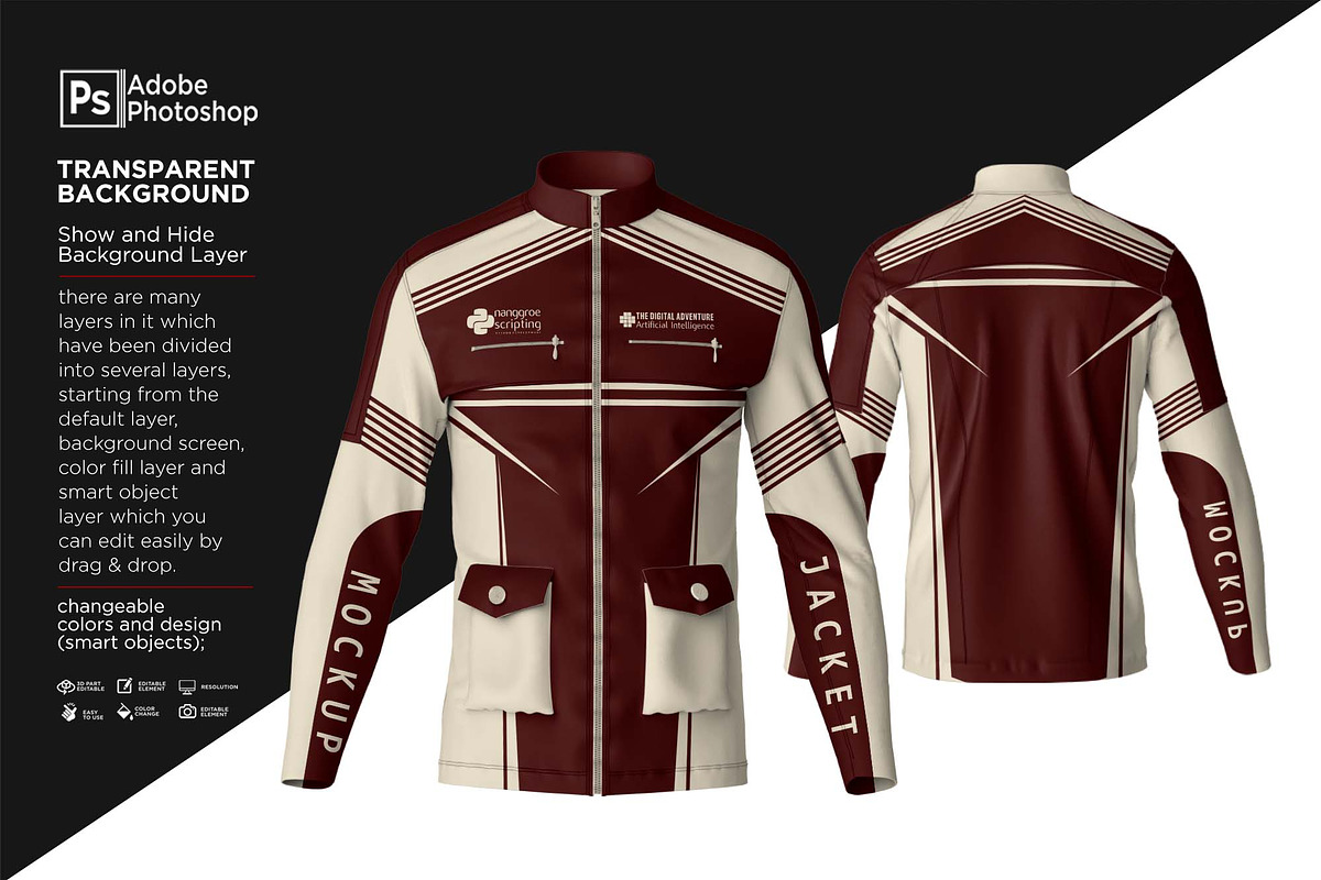 Tracker Jacket Fulllziper Mockup, a Shirt Mockup by Nanggroe Scripting (Photo 8 of 9)