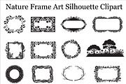 Nature Frame Art Silhouette Clipart, a Graphic by hafijul (Thumbnail 1 of 13)