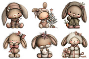 Whimsical Christmas Fluffy Bunny PNG, an Illustration by Craft Nest (Thumbnail 9 of 11)