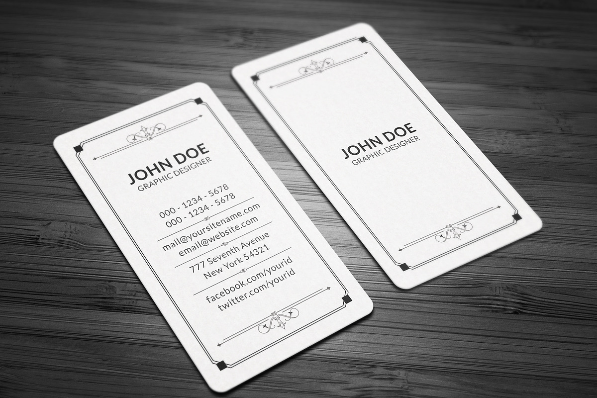 Elegant Vertical Business Cards, a Business Card Template by Galaxiya (Photo 2 of 8)