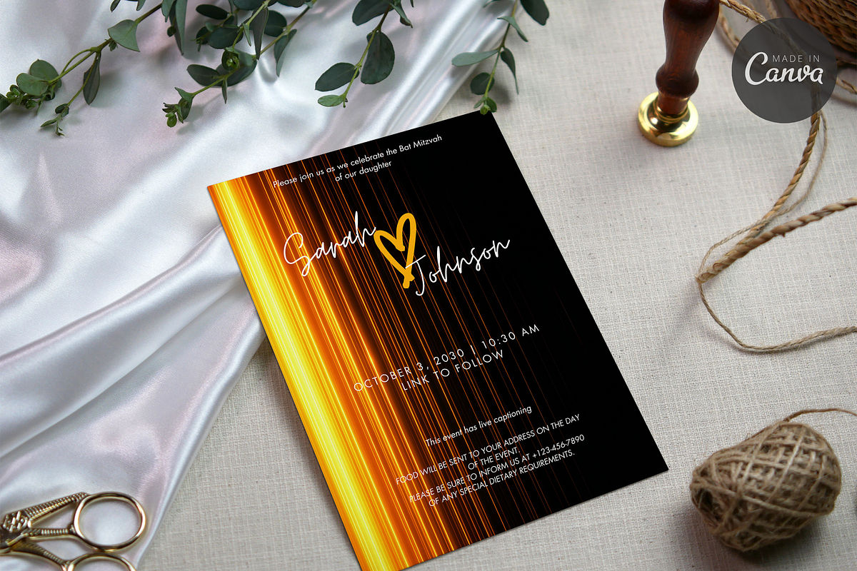 Modern Black Gold Wedding Invitation, an Invitation Template by InvitingStorys (Photo 2 of 10)