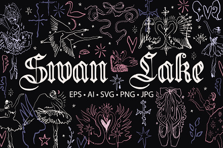 Swan Lake Bundle, an Object Illustration by Annie Konst