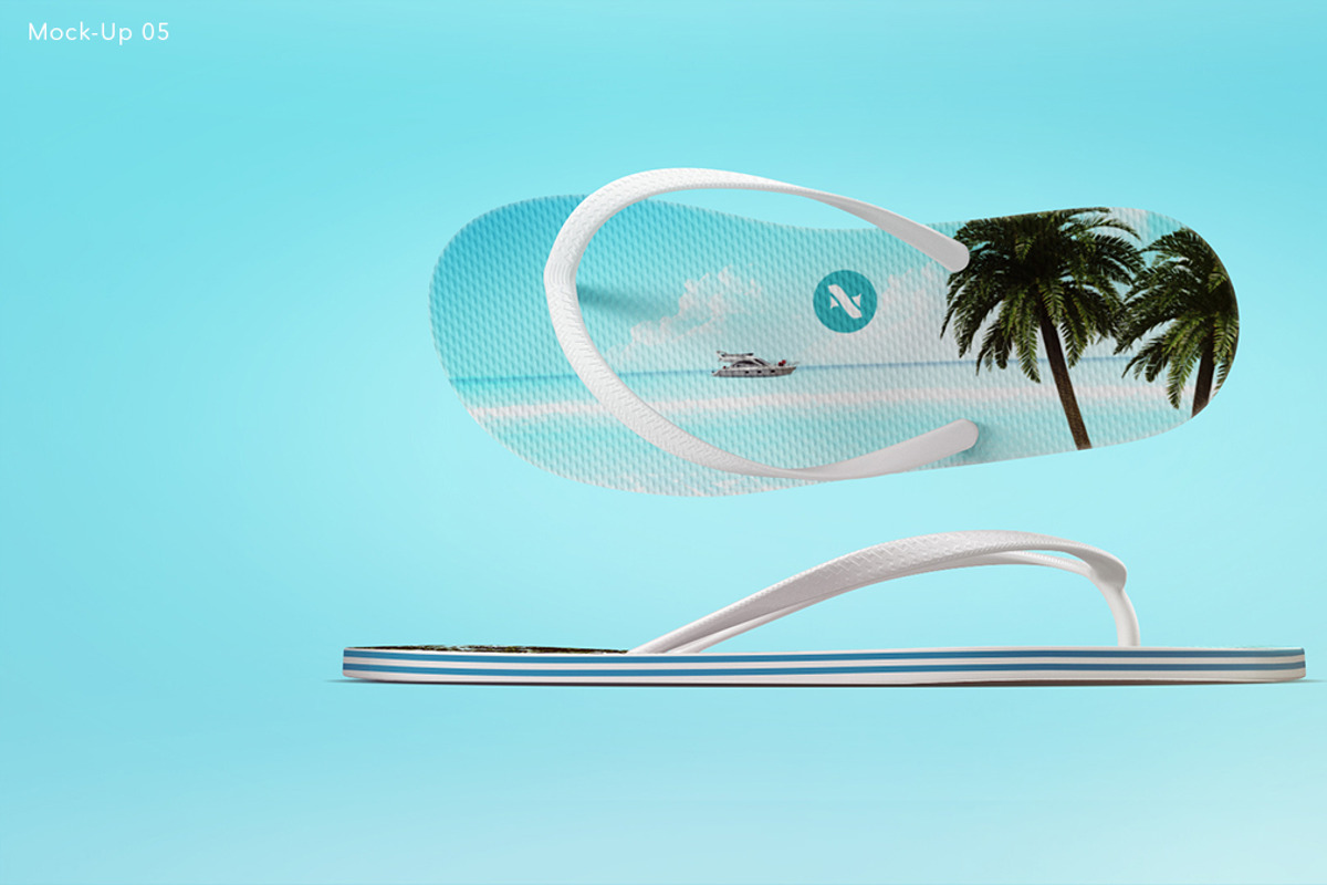 Flip Flops Mockup, a Product Mockup by zokidesign (Photo 6 of 10)