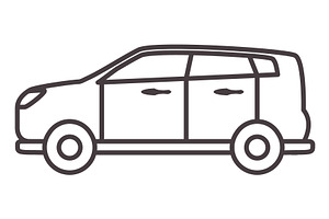SUV outline.