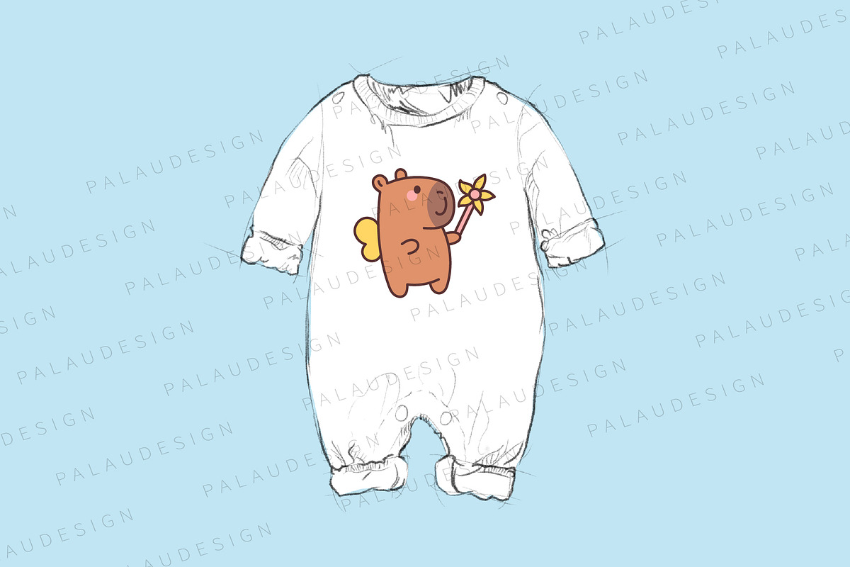 Kawaii Capybara with Flowers, a Seasonal Illustration by Palau (Photo 7 of 12)