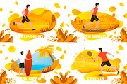 Hot Summer Activities Illustrations, a Healthcare Illustration by Tashal (Thumbnail 2 of 6)