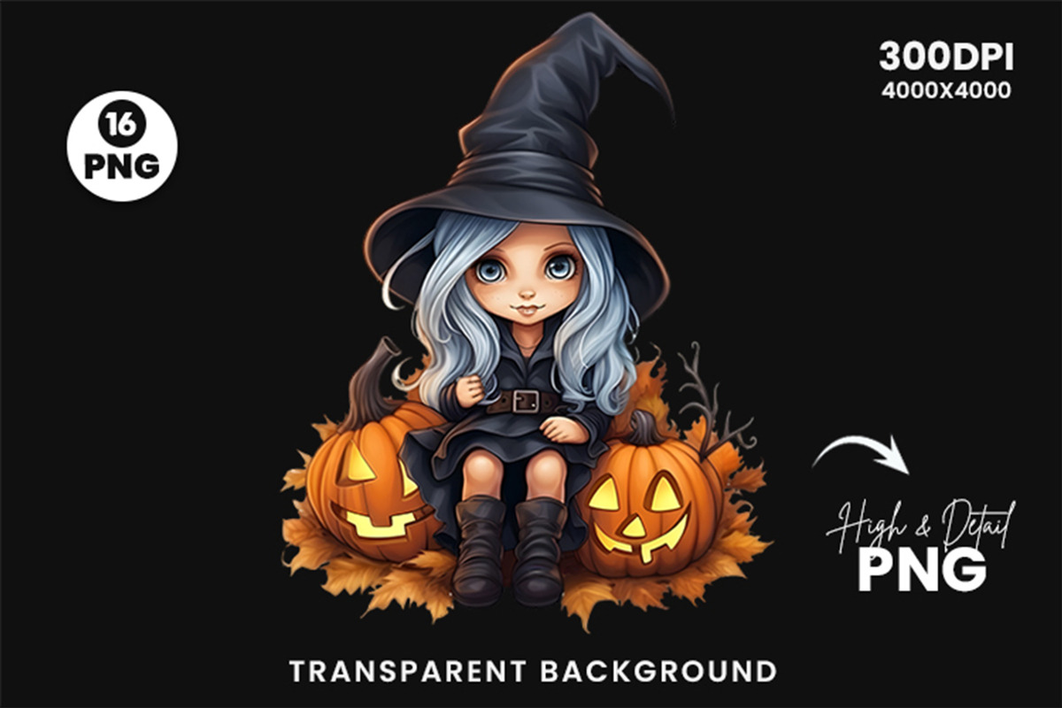 Halloween Fall Gnome Witch Bundle, a Seasonal Illustration by Creative Arslan (Photo 8 of 9)