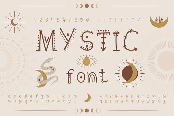 Mystic font. handwritten preview 5