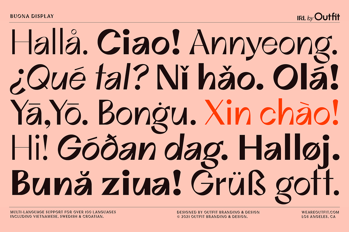 Buona Display Font Family, a Sans Serif Font by IRL by Outfit (Photo 6 of 11)