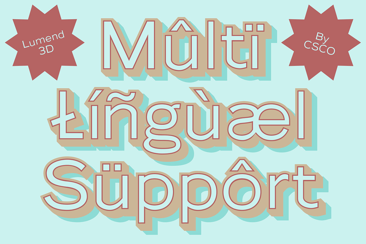 Lumend 3D, a Sans Serif Font by Craft Supply Co. (Photo 4 of 8)
