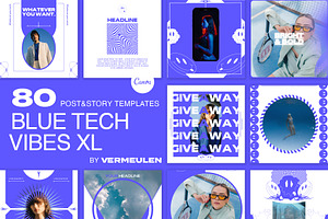 Instagram Social Media CANVA Blue, a Social Media Template by Vermeulen Design Studio