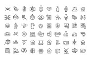 Domotics outline vector icons, an Outline Icon by Tettygreen (Thumbnail 1 of 2)