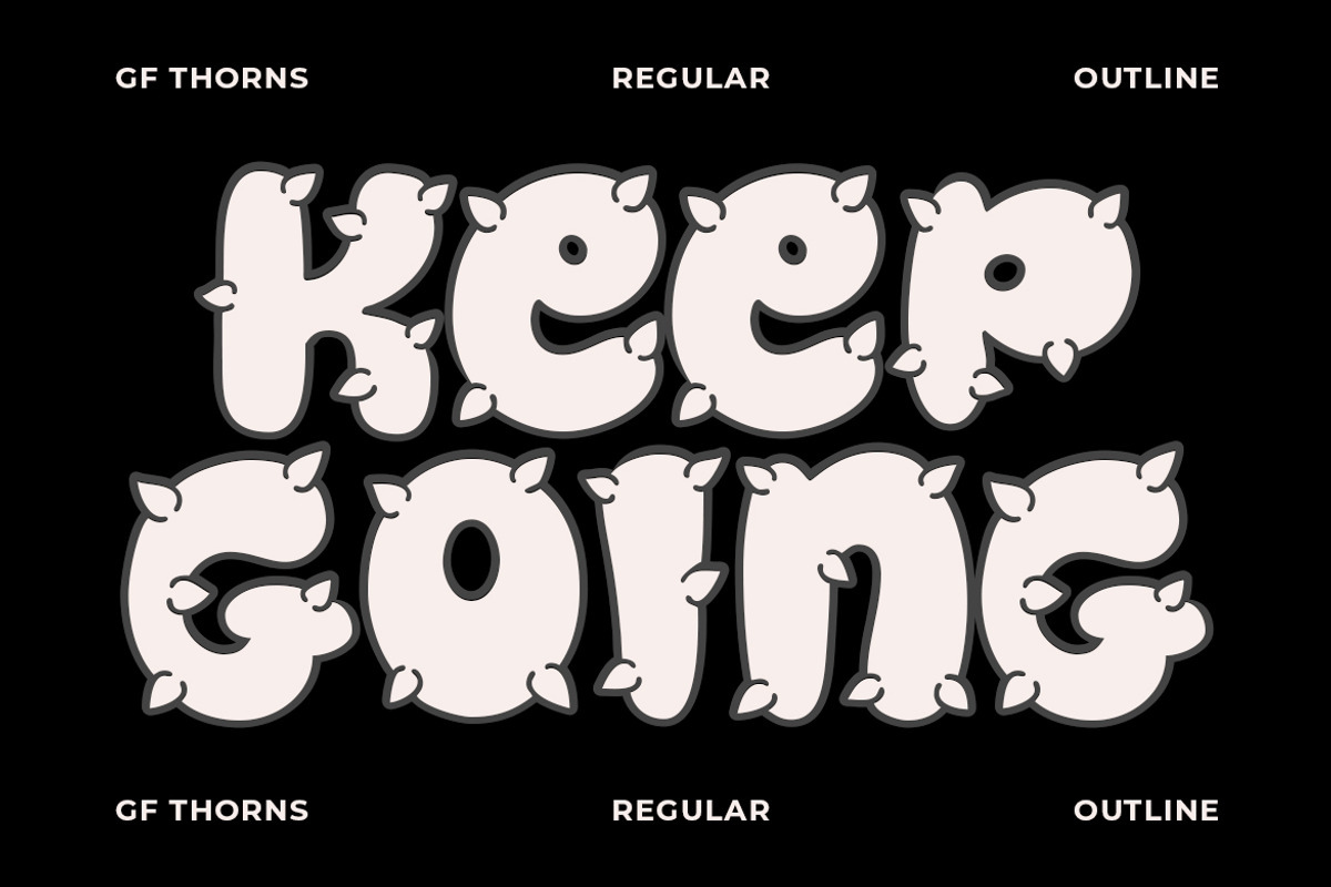 Groovy Thorns - Spiny Display Font, a Symbol Font by GroovyFontCo (Photo 5 of 8)